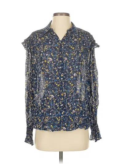 Pre-owned Berenice Long Sleeve Blouse In Blue