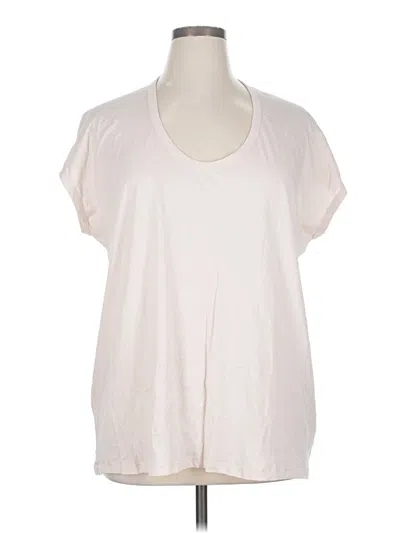 Pre-owned Barefoot Dreams Short Sleeve T-shirt In White