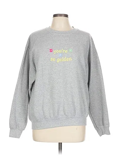 Pre-owned Gildan Sweatshirt In Gray