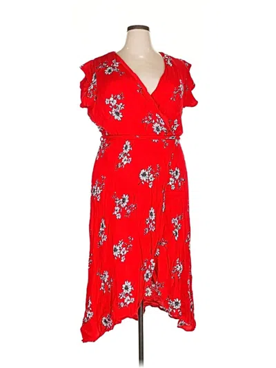 Pre-owned City Chic Casual Dress In Red