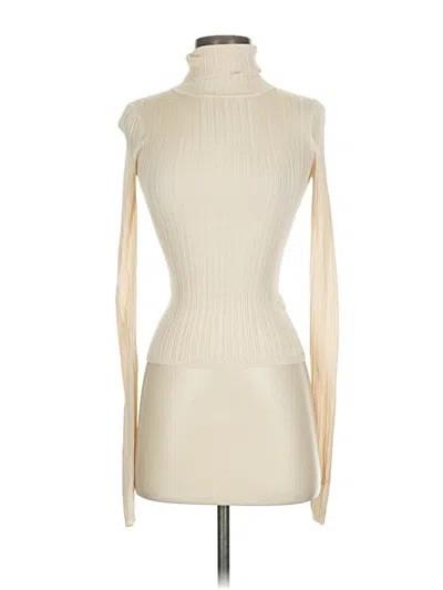 Pre-owned Karen Millen Turtleneck Sweater In White