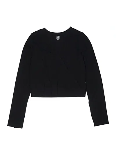 Pre-owned Athleta Girl Kids' Long Sleeve T-shirt In Black
