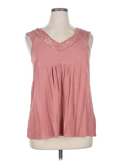 Pre-owned Umgee Sleeveless T-shirt In Pink