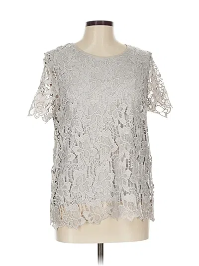 Pre-owned Philosophy Republic Clothing Short Sleeve Blouse In Silver