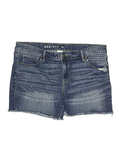 Pre-owned Ava & Viv Denim Shorts In Blue