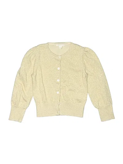 Pre-owned Crewcuts Kids' Cardigan Sweater In Yellow