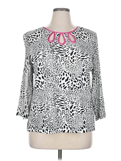 Pre-owned A La Carte 3/4 Sleeve Blouse In Silver