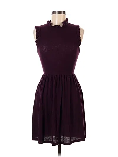 Pre-owned Alya Casual Dress In Burgundy