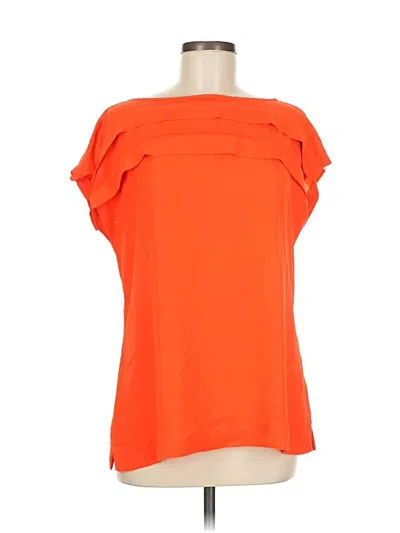 Pre-owned Banana Republic Short Sleeve Blouse In Orange