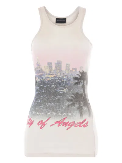 Balenciaga Ribbed Tank Top By City Of Angels In Multi