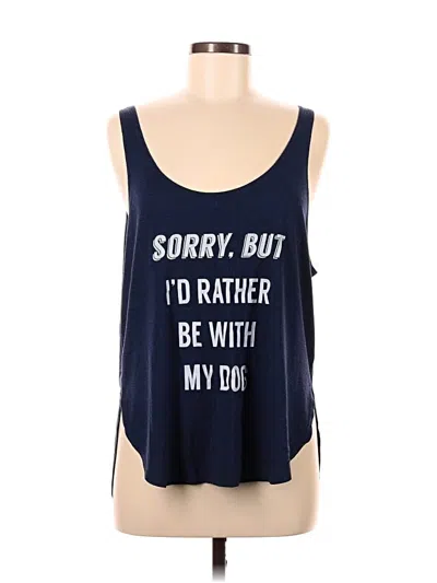 Pre-owned Bella Tank Top Blue Halter Neckline Tops