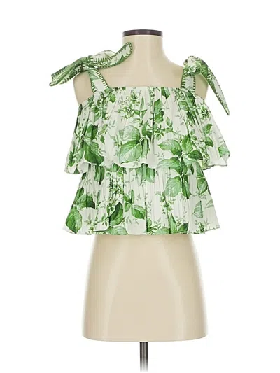 Pre-owned Tuckernuck Sleeveless Blouse In Green