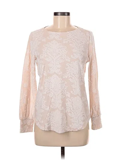 Pre-owned Ann Taylor Loft Long Sleeve Blouse In White