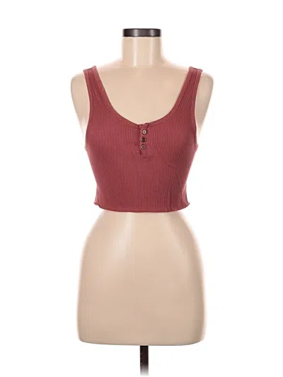 Pre-owned By Together Sleeveless Top Burgundy Sweetheart Neckline Tops