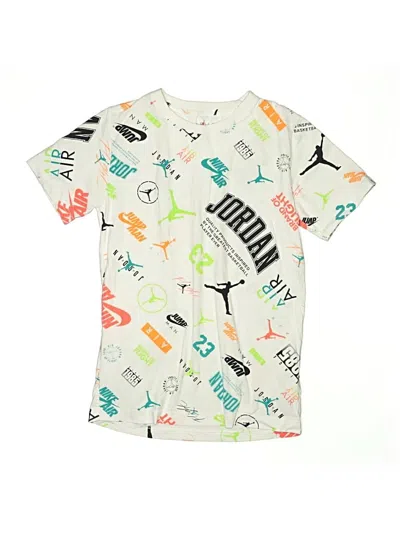 Pre-owned Air Jordan Kids' Short Sleeve T-shirt In White