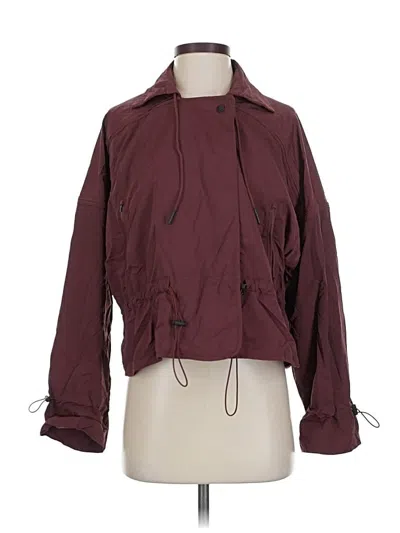 Pre-owned Athleta Jacket In Burgundy
