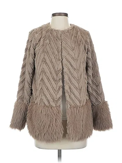 Pre-owned Nina Leonard Cardigan Sweater In Brown