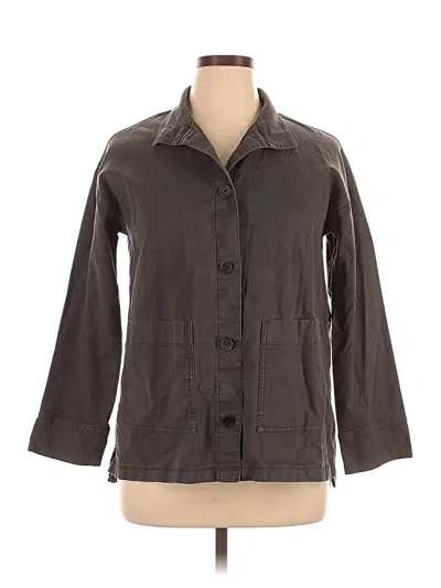 Pre-owned Eileen Fisher Jacket In Gray