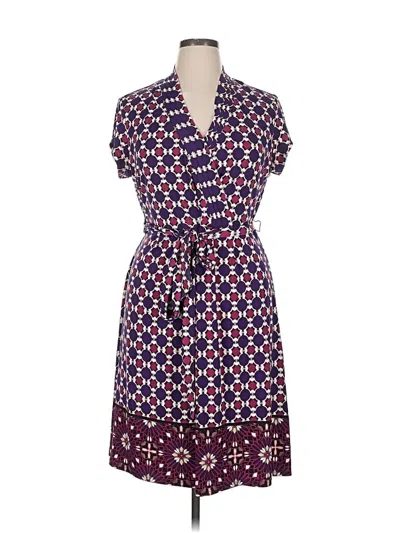 Pre-owned Liz Claiborne Casual Dress In Purple