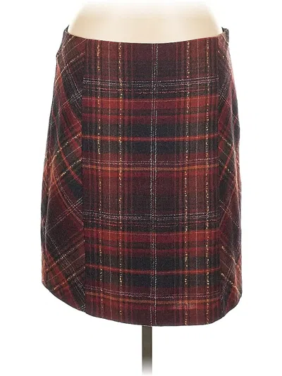 Pre-owned Jjill Wool Skirt In Red