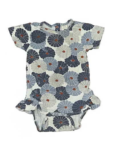 Pre-owned Kate Quinn Organics Kids' Short Sleeve Onesie In Blue