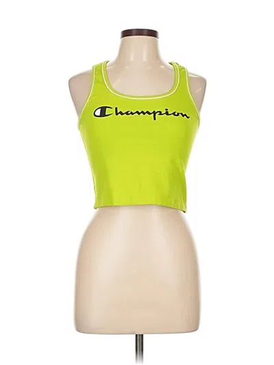Pre-owned Champion Tank Top Green Halter Neckline Tops