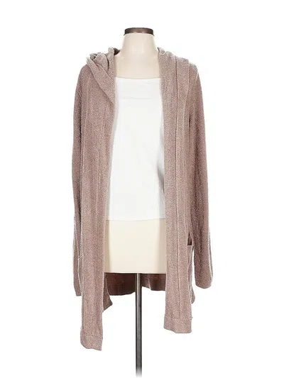 Pre-owned Barefoot Dreams Cozychic Lite Cardigan Sweater In Gray