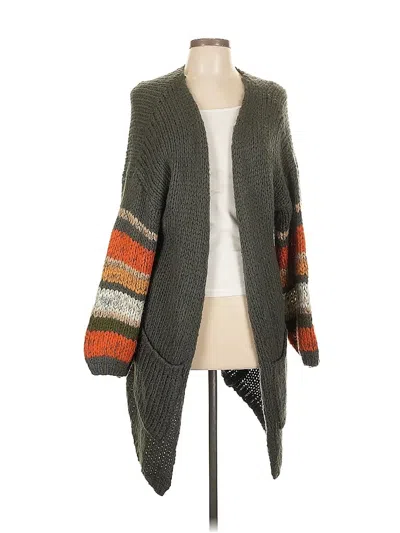 Pre-owned Davi & Dani Cardigan Sweater In Green