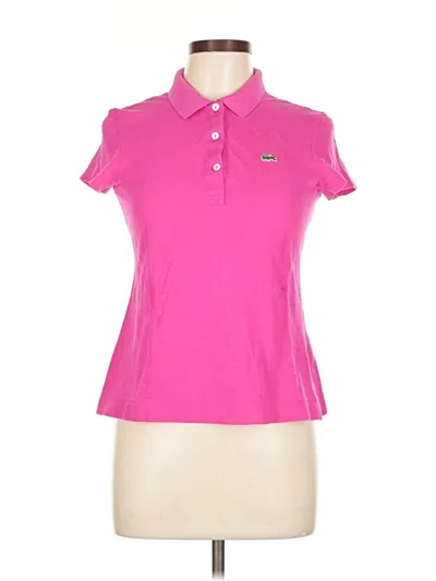 Pre-owned Lacoste Short Sleeve Polo Shirt In Pink