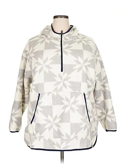 Pre-owned Lands' End Fleece Jacket In Gray