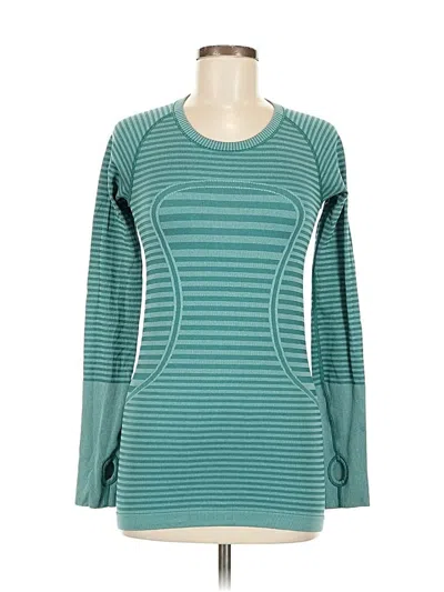 Pre-owned Lululemon Athletica Long Sleeve T-shirt In Blue