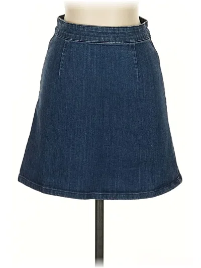 Pre-owned Asos Design Denim Skirt In Blue