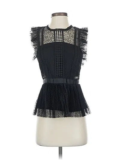 Pre-owned Heartloom Sleeveless Blouse In Black