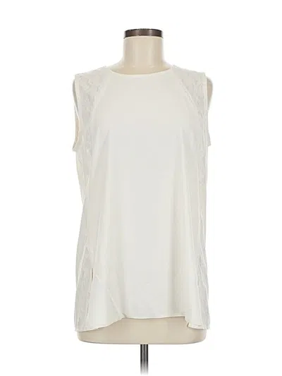 Pre-owned Athleta Sleeveless T-shirt In White