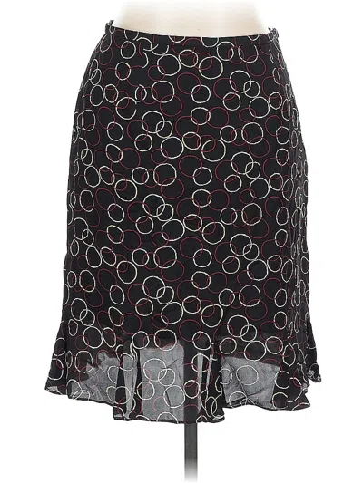Pre-owned Talbots Silk Skirt In Black
