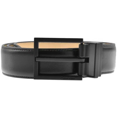 Calvin Klein Square Buckle Belt Black In Black