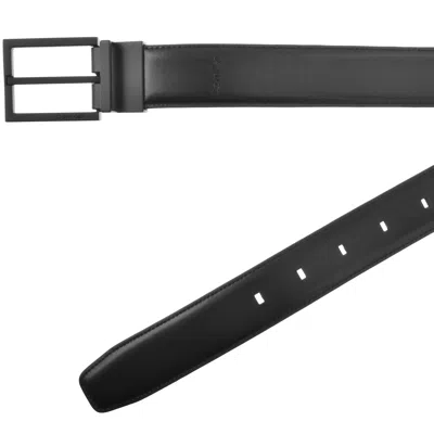 Calvin Klein Square Buckle Belt Black In Black