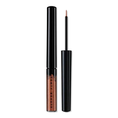 Fenty Beauty By Rihanna Glitty Lid Shimmer Liquid Eyeliner - Bronze All Ova Collection - Boozy Bronze In Brown