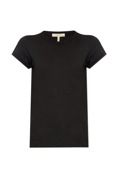 Rag & Bone Crewneck T-shirt In Black