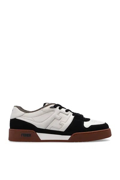 Fendi Match Leather And Suede Sneakers In Multi