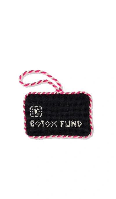 Furbish Studio Black Card Needlepoint Icon Ornament In Black