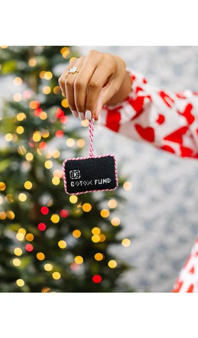 Furbish Studio Black Card Needlepoint Icon Ornament In Black