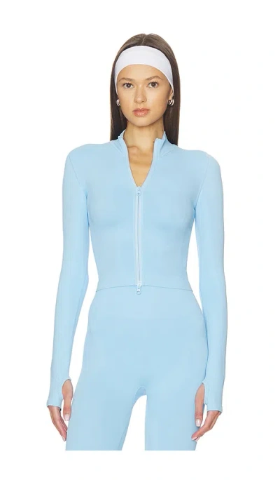 Wellbeing + Beingwell Spencer Seamless Jacket In Blue