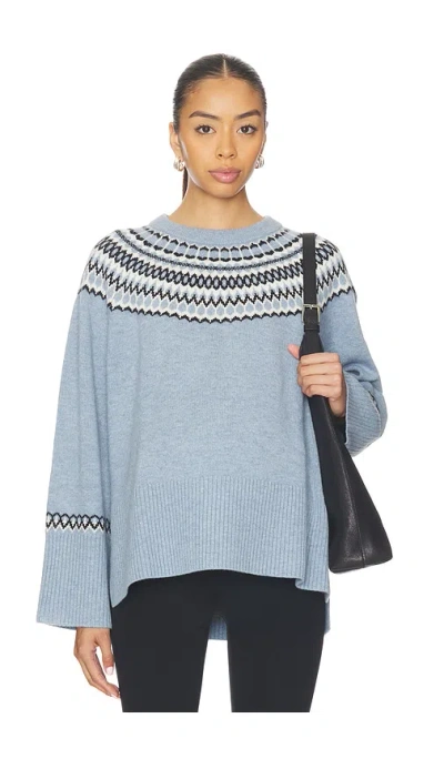 Hatch The Pippa Fairisle Pullover In Blue