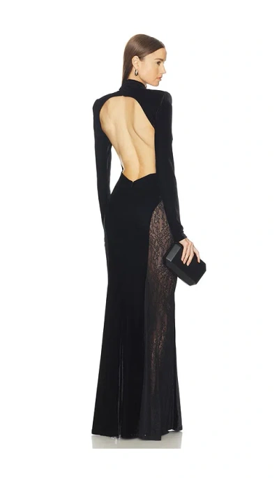 Michael Costello X Revolve Sarto Velvet Gown In Black