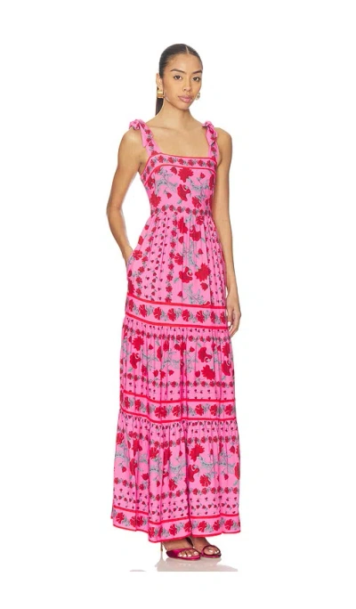 Beach Riot Charlotte Floral Cover-up Sundress In Pink