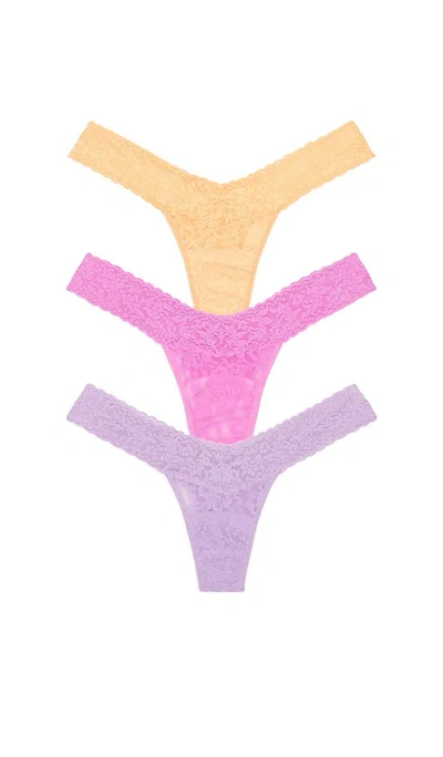 Hanky Panky Low Rise Thong 3 Pack In Animal Print