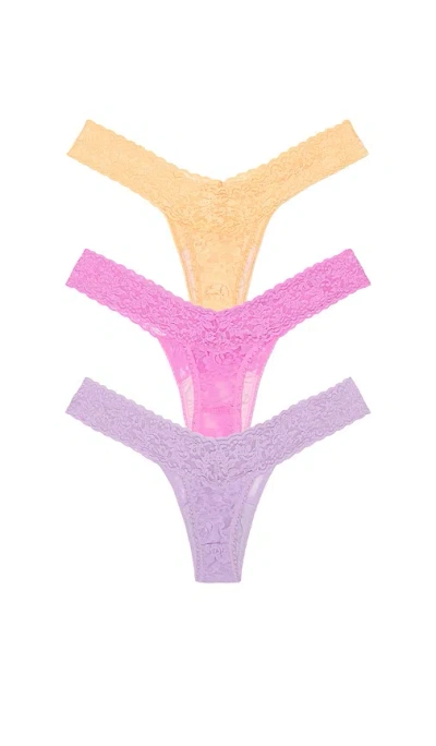 Hanky Panky Low Rise Thong 3 Pack In Animal Print