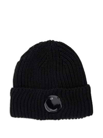 C.p. Company C.p.company Knit Wool Cap In Black