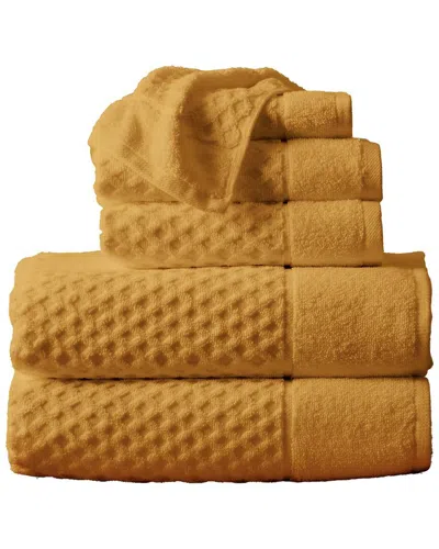 Linery & Co Cotton Diamond Waffle Texture Bath Towels